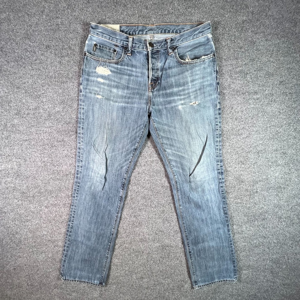 Vintage Abercrombie & Fitch Jeans Men's 33x32 Cotton Straight Faded Button-Fly